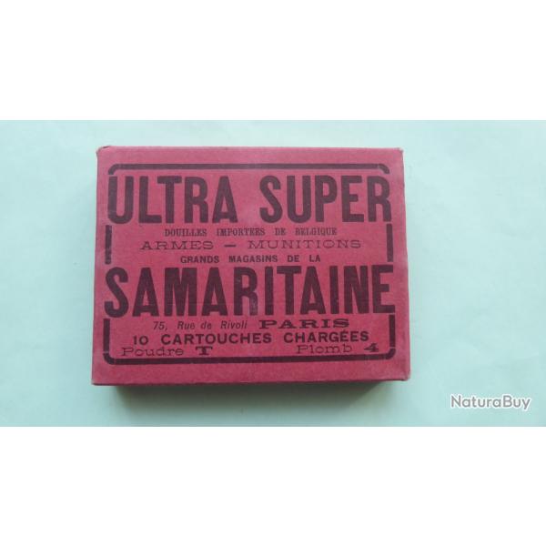 REF 52 - RARE BO�TE ANCIENNE CARTOUCHES CHASSE - SAMARITAINE -  CAL 16/65 - plomb N� 4