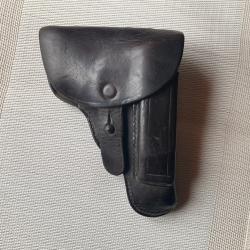 Holster en cuir avec poin&ccedil;ons pour pistolet Mauser, pas de prix de r&eacute;serve