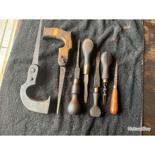 Lot d'outils anciens d'armurier, ou autres sans prix de r�serve