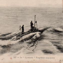Carte Postale Ancienne - Le Gymnote Torpilleur sous-marin -N&deg;7632