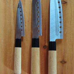 Vends lot couteaux de cuisine type japonais