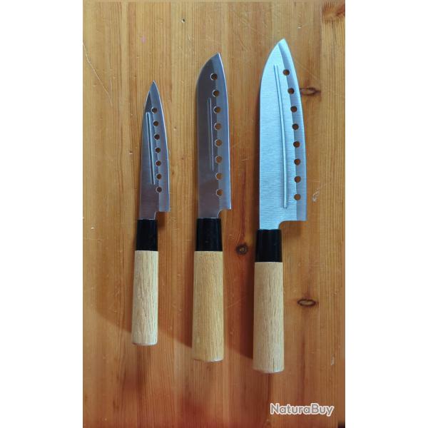 Vends lot couteaux de cuisine type japonais