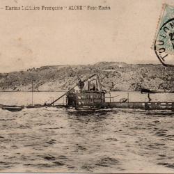 Carte Postale Ancienne - Marine Fran&ccedil;aise "ALC&Egrave;SE" Sous-Marin -N&deg;7633