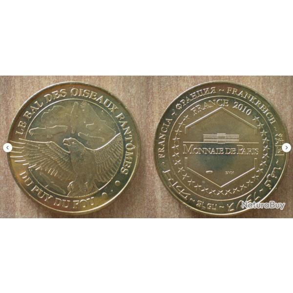 Medaille France Puy du Fou Le Bal des Oiseaux Fantomes 2010 Monnaie de Paris Animal