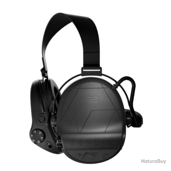 Casque anti-bruit Supr�me T2 noir serre-nuque tissu noir