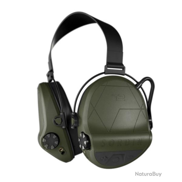 Casque anti-bruit Supr�me T2 vert olive serre-nuque tissu noir