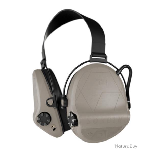 Casque anti-bruit Supr�me T2 tan serre-nuque tissu noir
