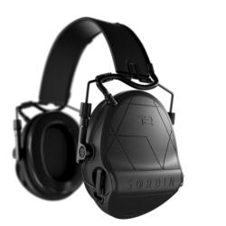 Casque anti-bruit Supr&ecirc;me T2 noir serre-t&ecirc;te cuir noir