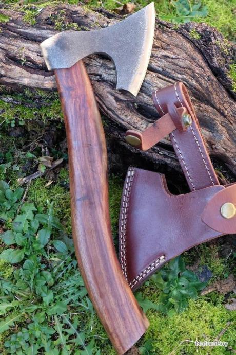 Hache Viking Tomahawk MF KNIVES – Lame Acier Carbone, Manche Frêne (USA)