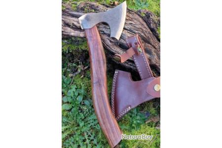 Hache Viking Tomahawk MF KNIVES – Lame Acier Carbone, Manche Frêne (USA)