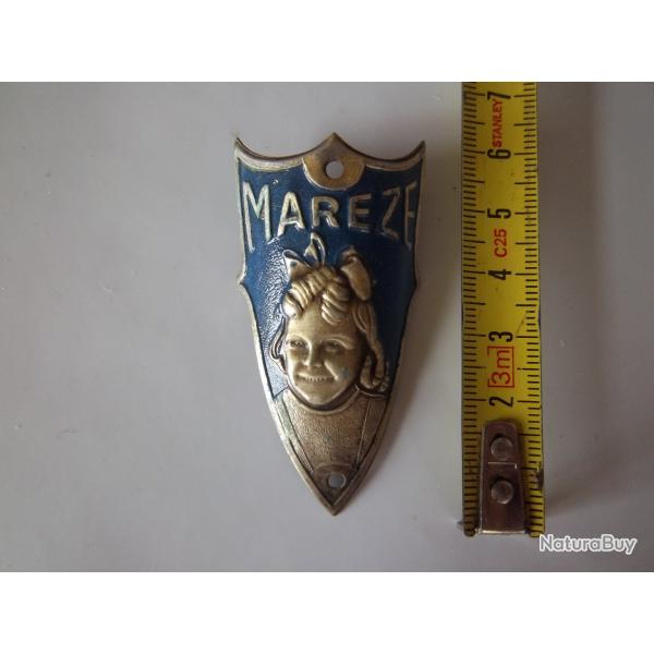 ancienne plaque v�lo cycles Mareze Abb�ville-l�s-Conflans Meurthe-et-Moselle