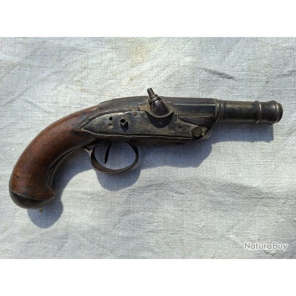 Pistolet � silex XVIII modifi� percussion XIX