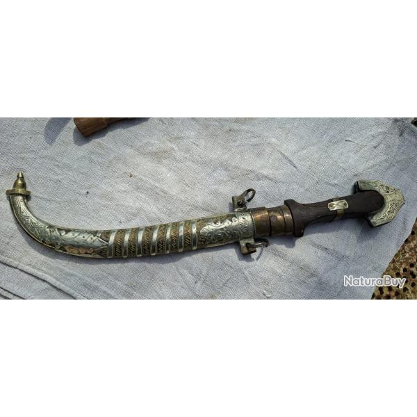 Poignard anciens argent et cuivre marocain