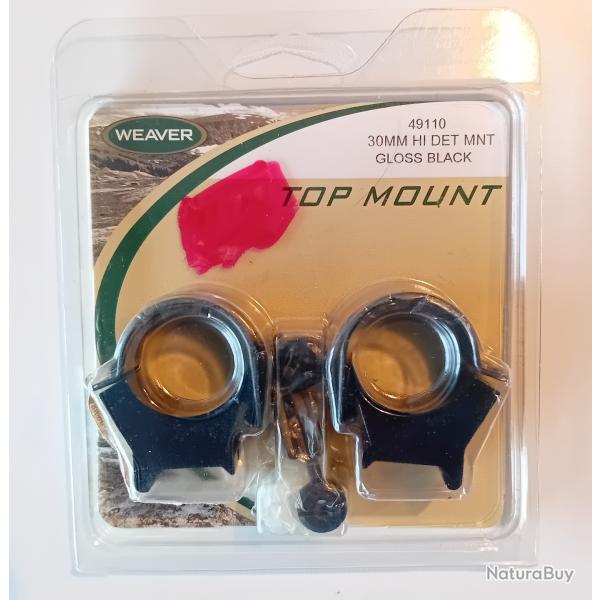 Colliers WEAVER  TOP MOUNT / 30 mm / Haut