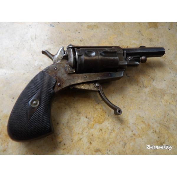 Revolver atypique canon tr�s long 6mm v�lodog 6 mm fonctionnement TB Belges