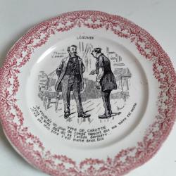 assiette parlante sarreguemines diam&egrave;tre 19 cm type de carotte