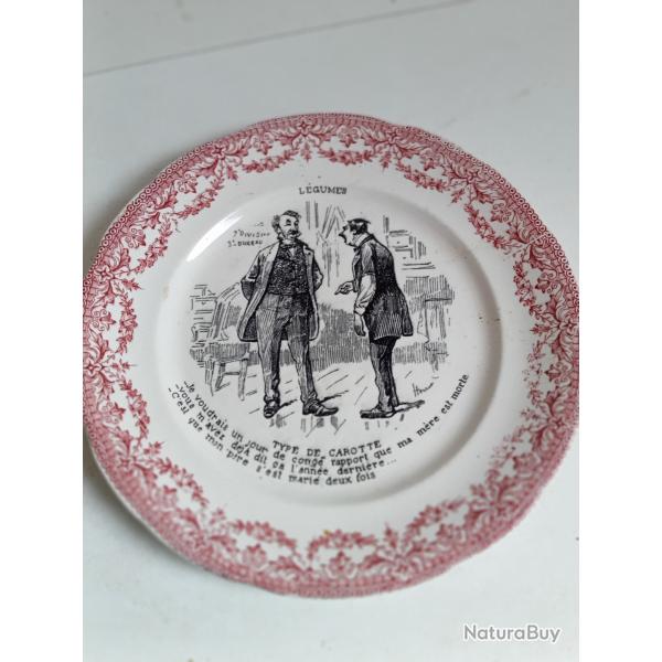 assiette parlante sarreguemines diam�tre 19 cm type de carotte