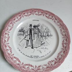 assiette parlante sarreguemines diam&egrave;tre 19 cm le persil