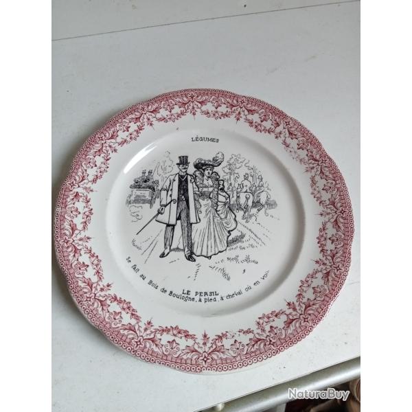assiette parlante sarreguemines diam�tre 19 cm le persil