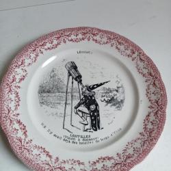 assiette parlante sarreguemines diam&egrave;tre 19 cm lentilles