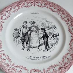 assiette parlante sarreguemines diam&egrave;tre 19 cm un petit chou