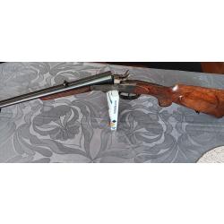 Carabine de jardin juxtapos&eacute;e en 9mn Flobert percussion annulaire et 22LR