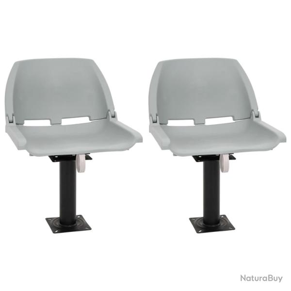 Si�ges de bateau lot de 2 avec pi�destal pivotant � 360�