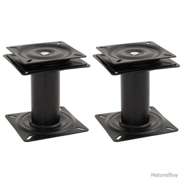 Pi�destaux de si�ge de bateau 2 pcs si�ge pivotant � 360� acier