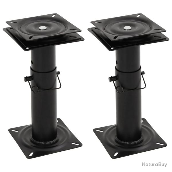 Pi�destaux de si�ge bateau 2 pcs si�ge pivotant � 360� r�glable