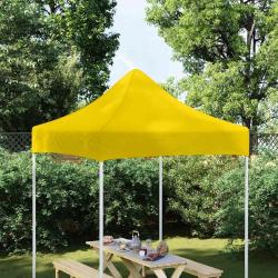 Toit de tente de r&eacute;ception 2x2 m Jaune 270 g/m&sup2;