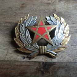 insigne &eacute;mail  coiffure infanterie maroc