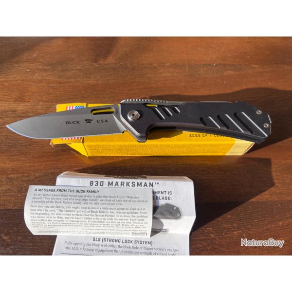 Couteau Buck MARKSMAN 830, G&G Hawk, neuf