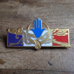 insigne &eacute;maill&eacute;e  force fran&ccedil;aise en afrique du nord   / courtois paris