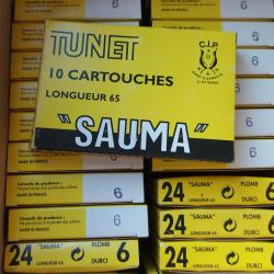 Cartouche tunet  calibre 24/65 bourre jupe 24grs