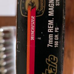 20 balles winchester supr&ecirc;me 160 grains.  18 balles geco T mantel 170 grains