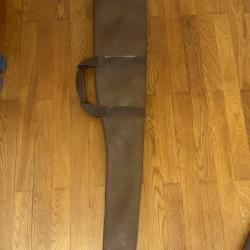 Housse pour fusil de chasse en cuir et doubl&eacute;e - 1� sans prix de r&eacute;serve