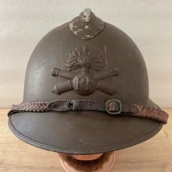 Casque Adrian M26 Artillerie ?? ? Insigne M15 ? Officier ? Jus d'origine WW2