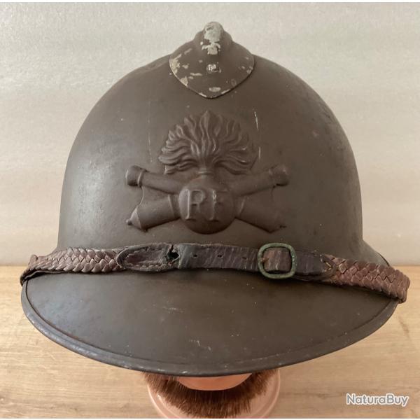 Casque Adrian M26 Artillerie ?? ? Insigne M15 ? Officier ? Jus d'origine WW2