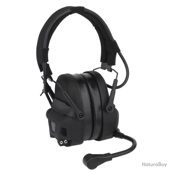 Casque Tactique Antibruit GEN6 rail OPS Core ARC Wendy M-LOK Micro Communication Tir Chasse Noir