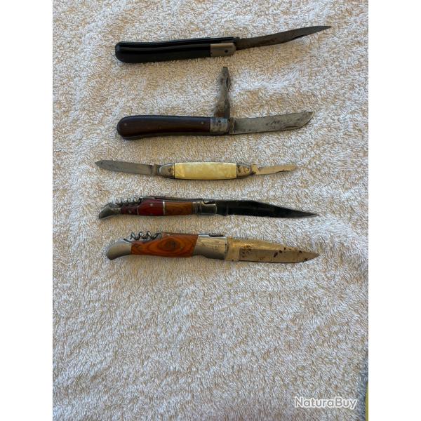 lot de 5 canifs