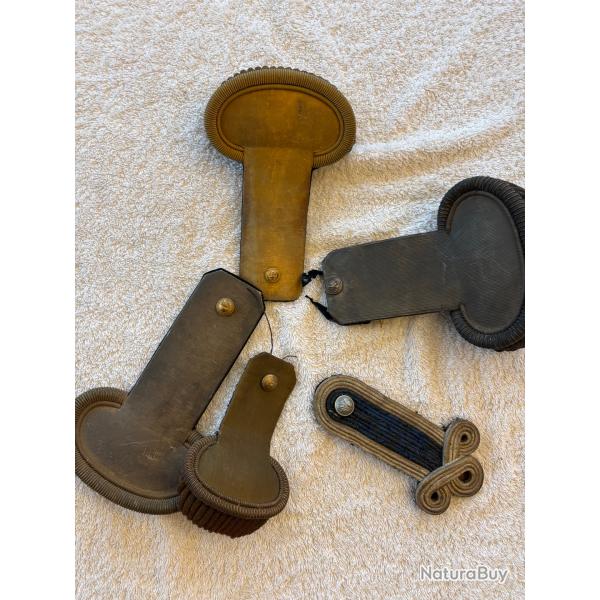 lot 5 epaulettes 19eme et 20 emme siecle