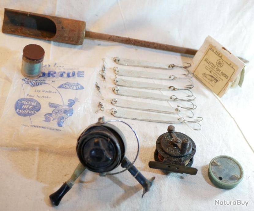 LOT Fil De Pêche à La Mouche Vintage – Bobine Entamée – Équipement Pêche Rétro