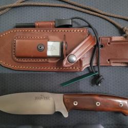 Couteau JEO-TEC de bushcraft/p&ecirc;che/camping/randonn&eacute;e