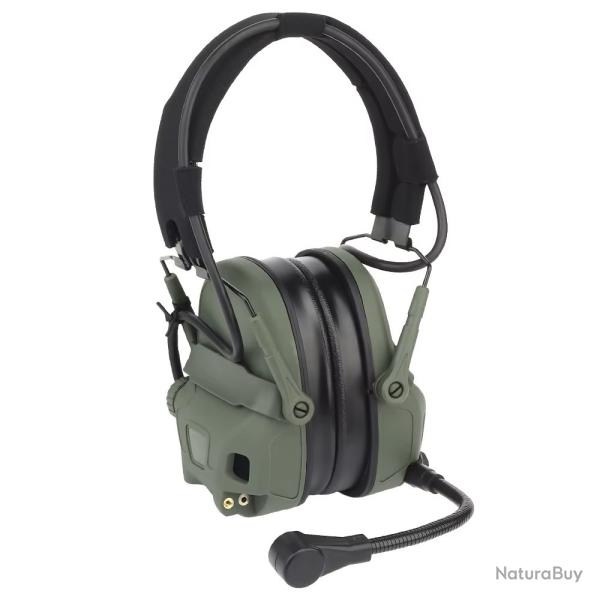 Casque Tactique Antibruit GEN6 rail OPS Core ARC Wendy M-LOK Micro Communication Tir Chasse Vert