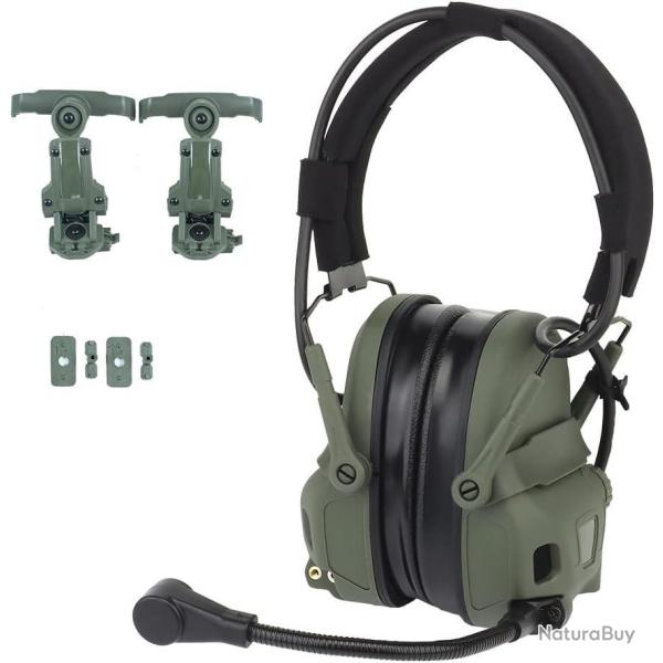 Casque Antibruit �lectronique GEN6 OPS Core ARC Team Wendy M-LOK Micro Communication Tir Chasse Vert