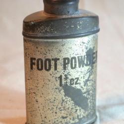 US ARMY - flacon bouteille m&eacute;tallique foot powder US  - WWII - COU24US013