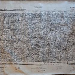 carte n&deg;77 double Mayenne 1943 + Monistrol 80 x 60 cm