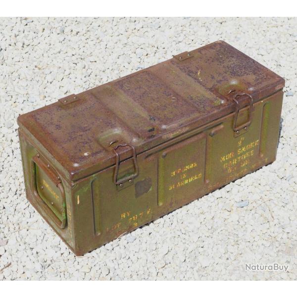 Caisse m�tallique mortier 3 INCH britannique -  NORMANDIE 1944 - ref BRA25CAIS003
