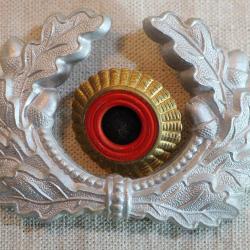 militaria - cocarde orange + Feuille de ch&ecirc;ne en alu - REF CAE25COC001