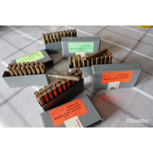 Lot de boites de .375 H&H mag A-square